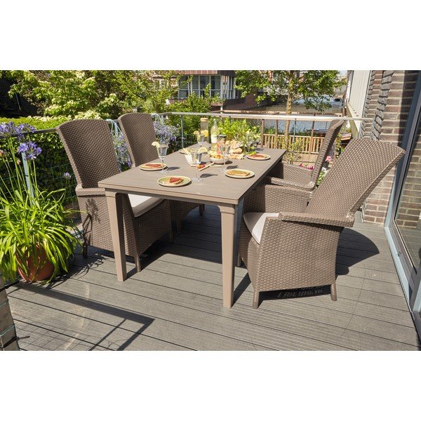 Fotoliu de grădină maro deschis din plastic Vermont – Keter-image-3