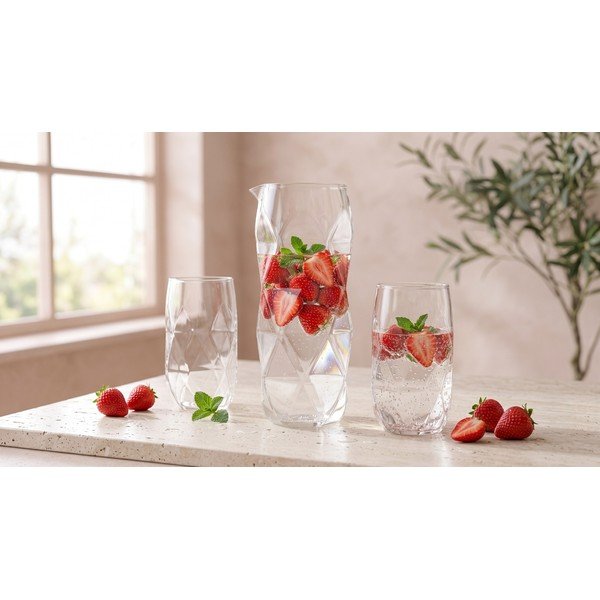 Carafă din sticlă 1 l Geo – Vialli Design-image-4