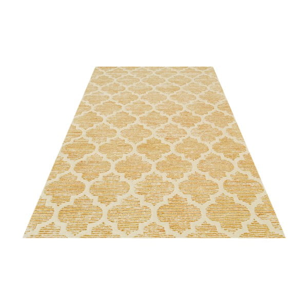 Covor țesut manual Bakero Diamond, 183 x 122 cm, galben-image-3