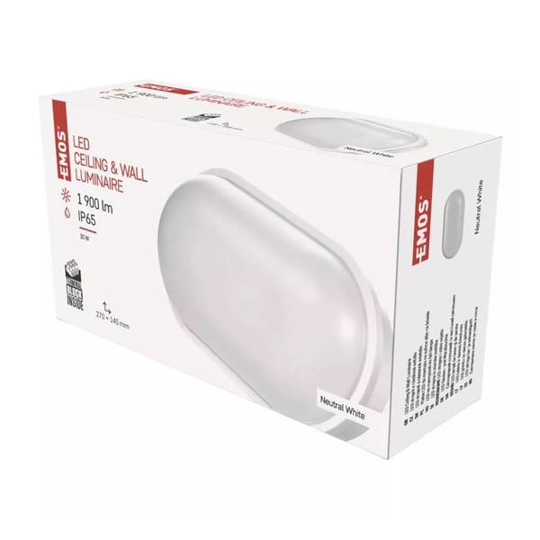 Plafonieră albă LED 14.5x27 cm Qari – EMOS-image-1