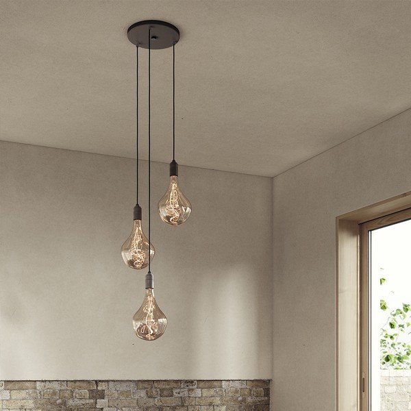 Lustră gri închis cu intensitate reglabilă ø 25 cm Triple Pendant – tala-image-2