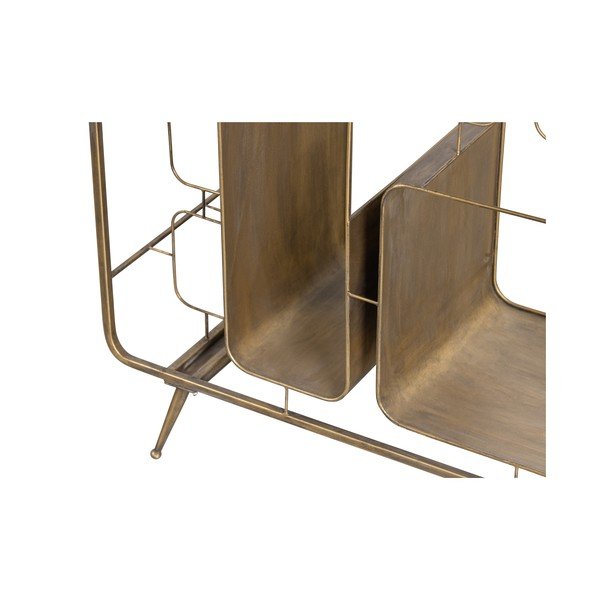 Dulap vinotecă auriu din metal număr de sticle 6, 87x80,5x33 cm Capo – WOOOD-image-3
