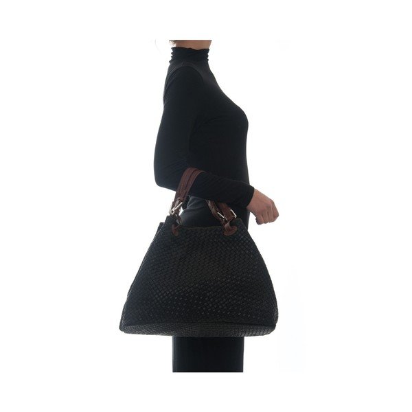Poșetă din piele Isabella Rhea Illex, neagră -image-4