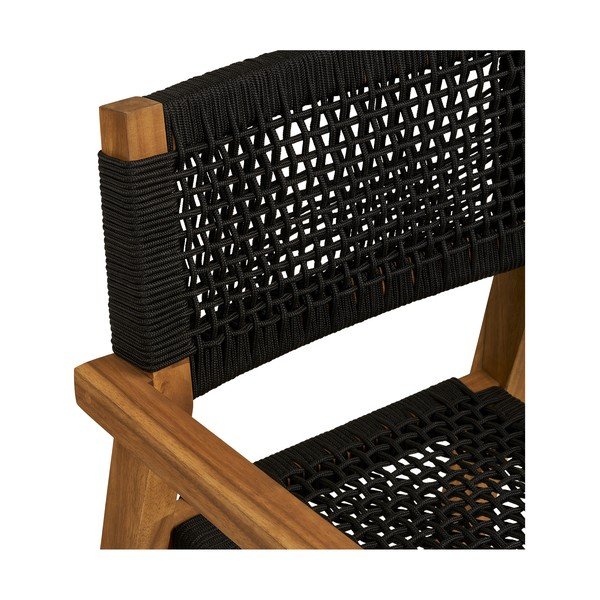 Scaun de grădină negru din lemn masiv Anzio – House Nordic-image-1