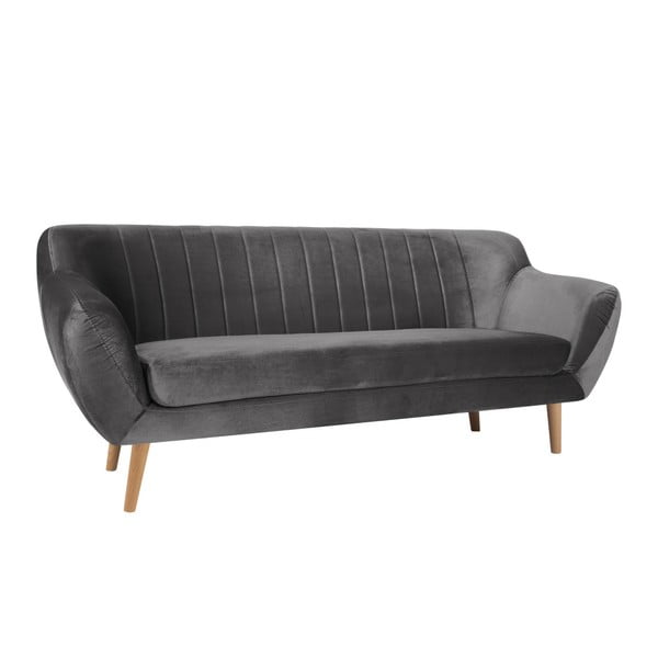 Canapea cu 3 locuri Mazzini Sofas BENITO, gri deschis-image-3