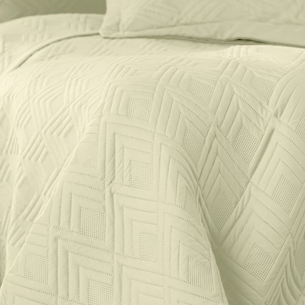 Cuvertură bej matlasată din microfibră 220x240 cm Ophelia – Restilo-image-2