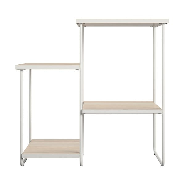 Masă consolă albă/în culoare naturală cu blat cu aspect de lemn de  frasin  35x67 cm Dante – Støraa-image-3