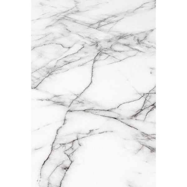 Masă de dining rotundă cu blat cu aspect de marmură ø 110 cm Floris – White Label-image-3