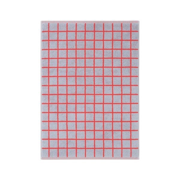 Prosop roșu/albastru deschis din bumbac 50x70 cm Grid – Jotex-image-2
