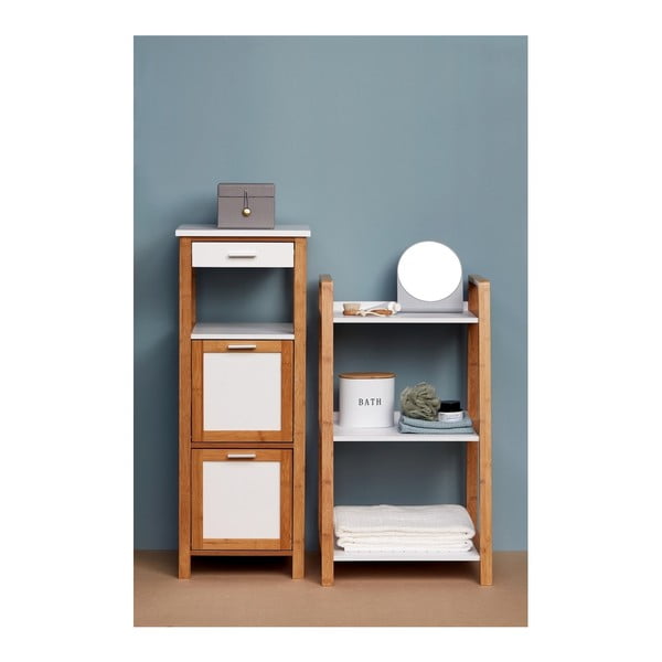 Raft de baie din bambus cu 3 rafturi Wenko Finja-image-4