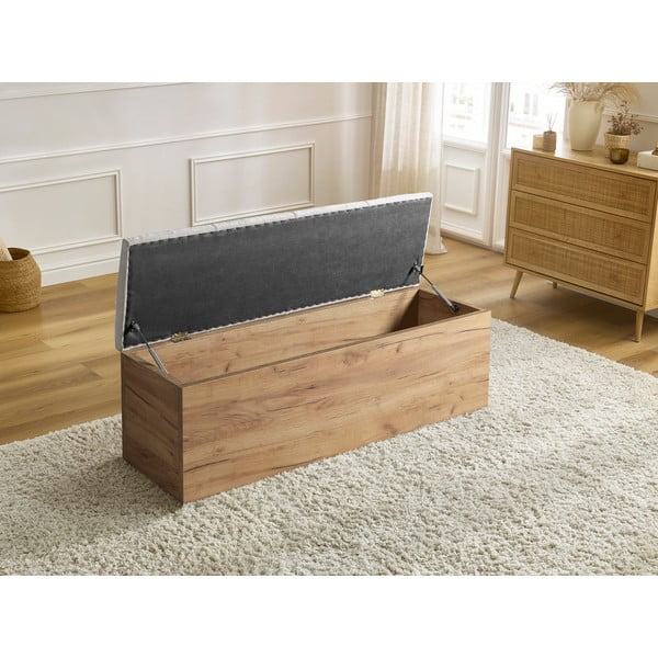 Bancă gri deschis/în culoare naturală Kumo – Bobochic Paris-image-3