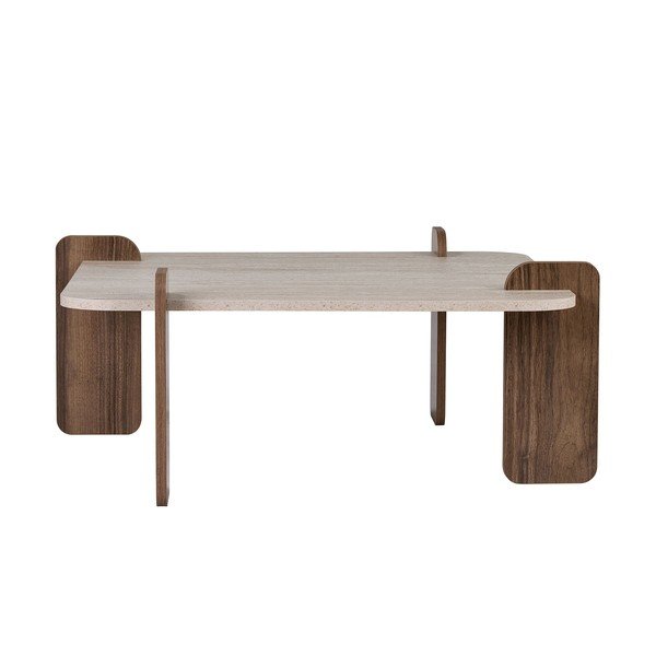 Măsuță de cafea bej 90x90 cm Marais – Nordure-image-3