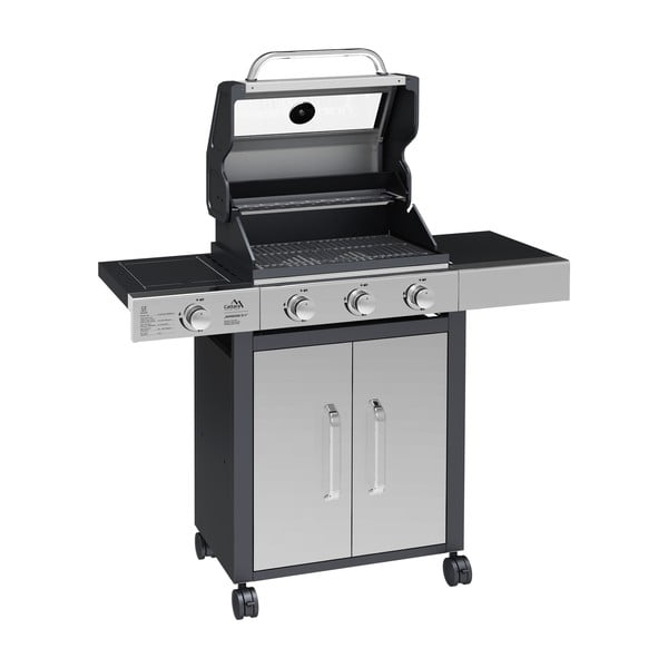 Grătar mobil cu gaz Cattara Window 3+1-image-2