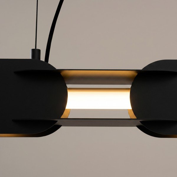 Lustră neagră LED din metal CHAIN – Thoro-image-2