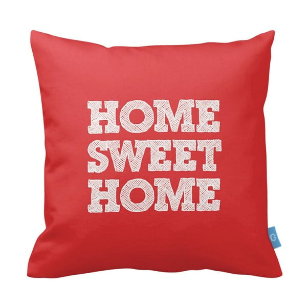 Față de pernă Home Sweet Home, 43x43 cm, roșu