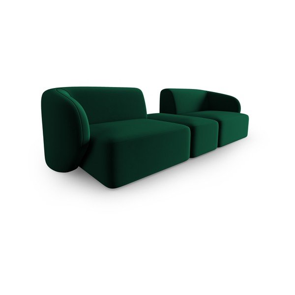 Canapea verde cu tapițerie din catifea 246 cm Paolo – Milo Casa-image-2