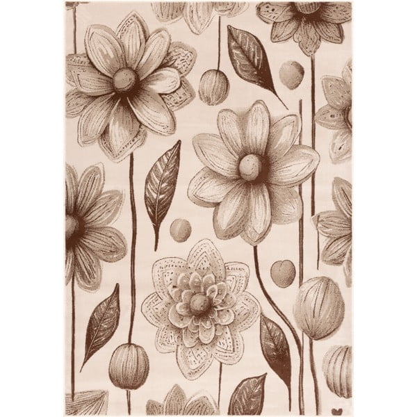 Covor pentru copii bej 160x230 cm Daisies Dark Beige – FD