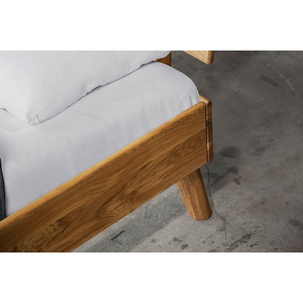 Pat dublu din lemn de stejar 160x200 cm Greg 2 - The Beds-image-3