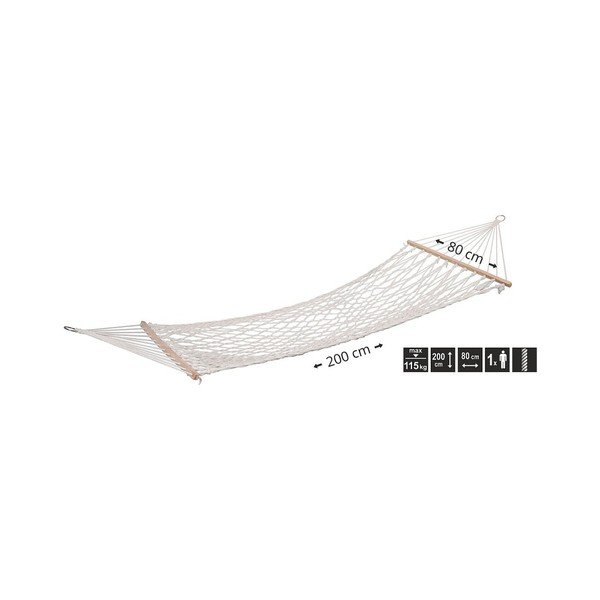 Hamac alb 200 x 80 cm White - Cattara -image-4