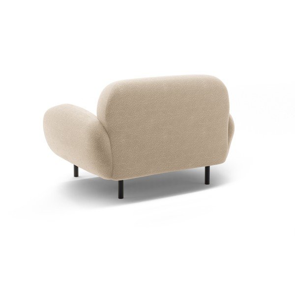 Fotoliu bej cu tapițerie din țesătură bouclé Poppy – Micadoni -image-2