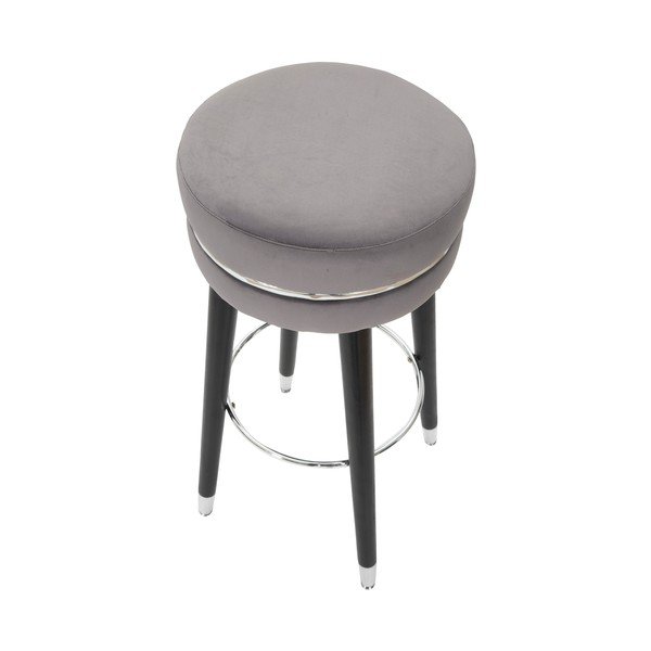 Scaun de bar gri tapițat (înălțime șezut 74 cm) Paris – Mauro Ferretti-image-2