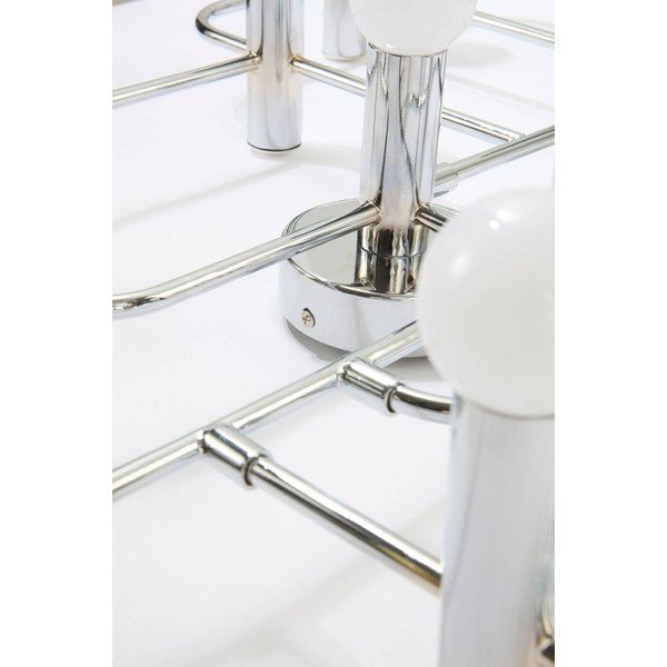Aplică de perete albă/argintiu-lucios cu intensitate reglabilă din metal cu alimentare la priză Geometric – Jotex-image-4