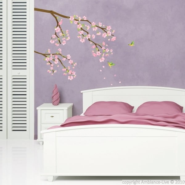 Set autocolante Ambiance Tree Branch Pink Flowers-image-1