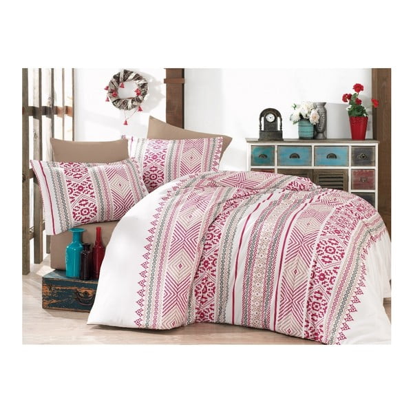 Set lenjerie de pat din bumbac pentru pat de o persoană Deluxe Satin Danielle, 160 x 220 cm