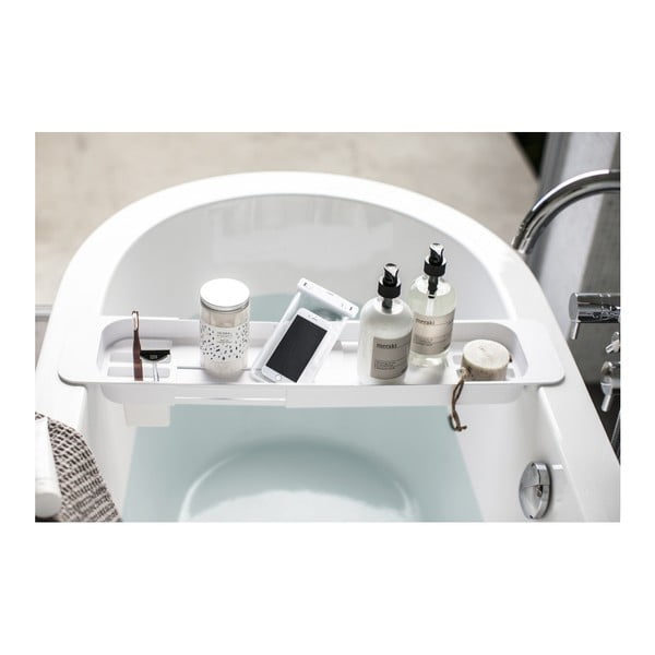 Raft reglabil pentru cadă YAMAZAKI Tower, alb-image-1