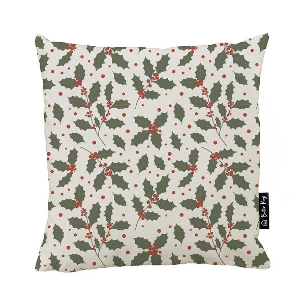 Față de pernă 45x45 cm  cu model de Crăciun Holly – Butter Kings