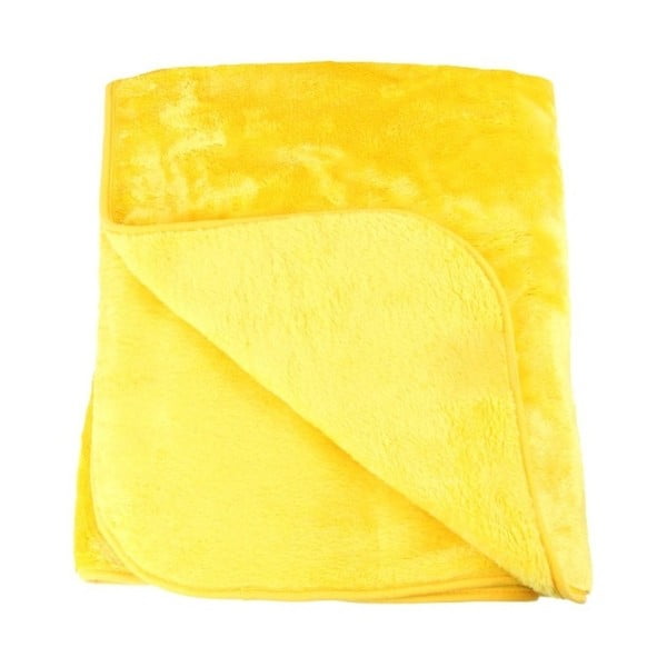 Pătură Gözze Cashmere, 180 x 220 cm, galben