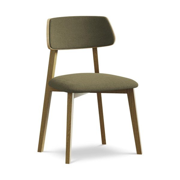 Scaun de dining verde din lemn masiv Niu – Makamii