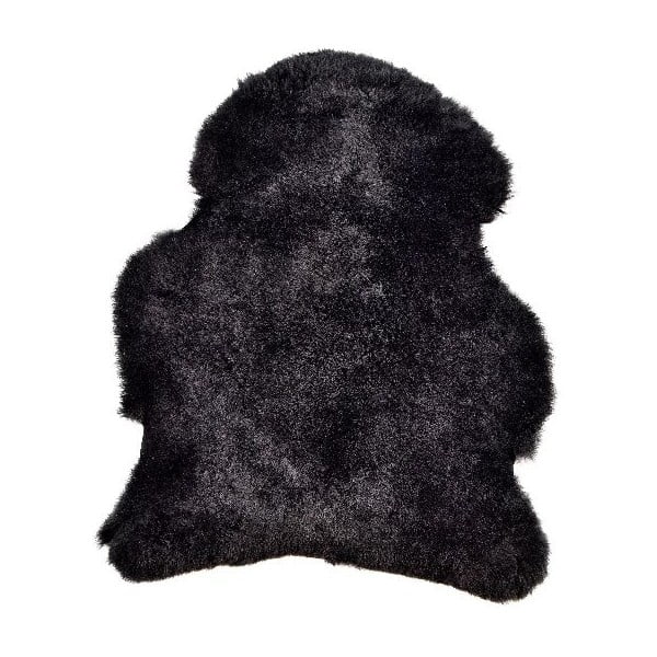 Blană de oaie cu fir scurt Black, 90x60 cm