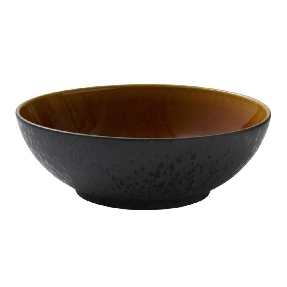Bol negru/chihlimbar din gresie ø 30 cm Gastro Black/Amber – Bitz