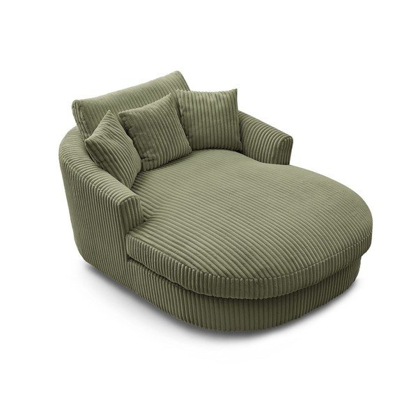 Fotoliu verde cu tapițerie din catifea reiată Belem – Bobochic Paris-image-4