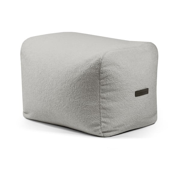 Fotoliu bean bag gri deschis cu tapițerie din țesătură bouclé Plus 70 Lounge – SLOWDOWN