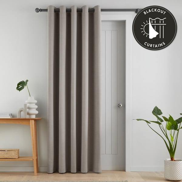Draperie gri blackout 117x213 cm cu prindere la ușă Wilson – Catherine Lansfield-image-4