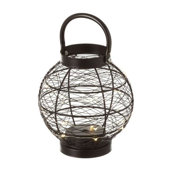 Lampion metalic Unimasa, 16,5 x 18,5 x 16,5 cm, negru