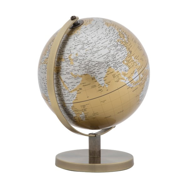 Decorațiune pentru masă Mauro Ferretti Globe, înălțime 28 cm, auriu-argintiu-image-1
