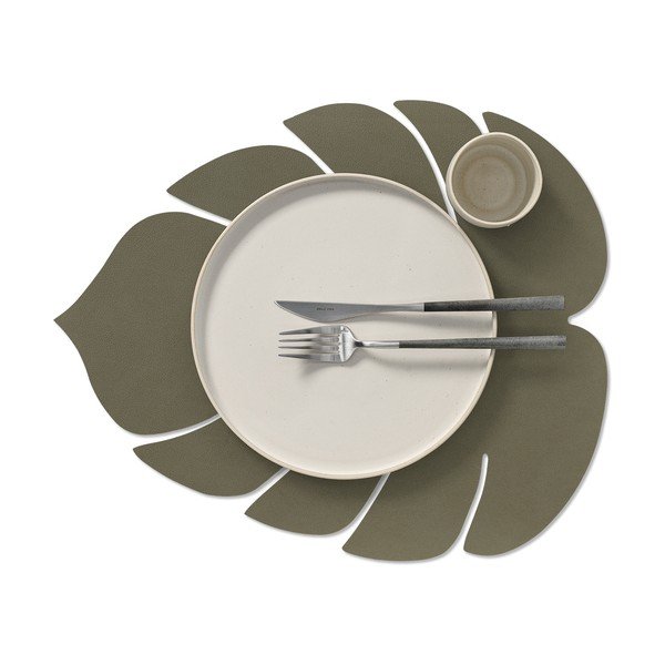 Suport pentru farfurii din piele ecologică 35x42 cm Monstera Leaf Nupo – LIND DNA-image-1