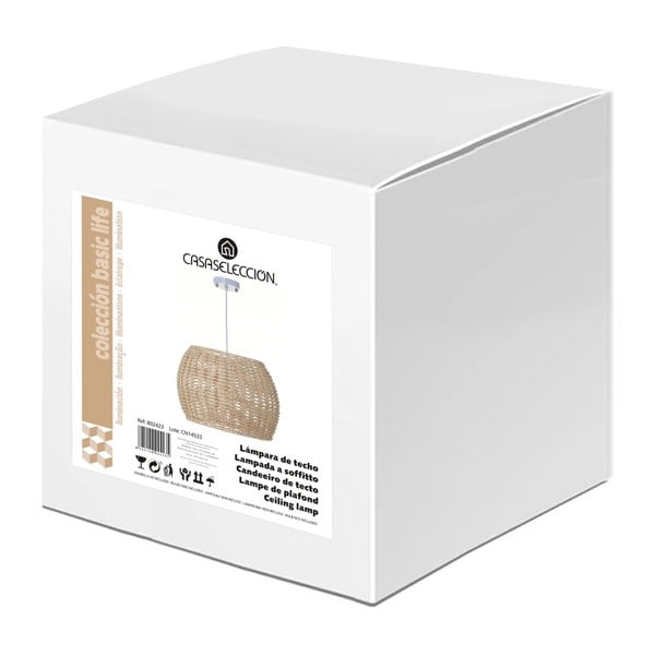 Lustră cu abajur din ratan ø 35 cm Natural Way – Casa Selección-image-3