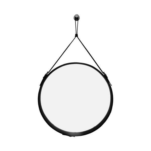 Oglindă suspendată cu ramă neagră RGE Elvis, ø 50 cm