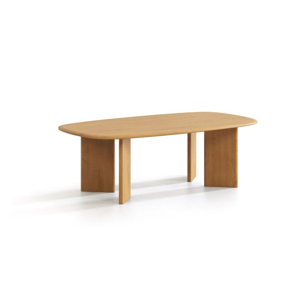 Măsuță de cafea în culoare naturală din lemn de stejar 60x120 cm Charlotte – Micadoni