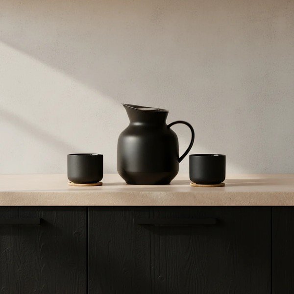 Cană termos negru din plastic 1 l Amphora – Stelton-image-2