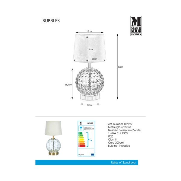 Veioză Markslöjd Bubbles Brass-image-2
