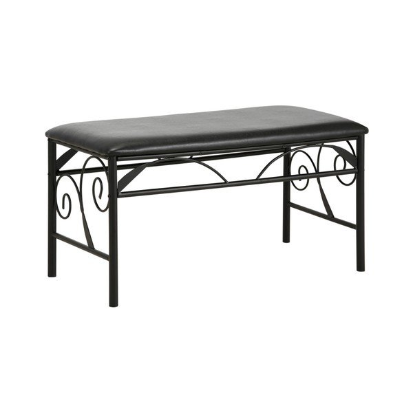 Banchetă din metal Støraa Isabelle, negru-image-1