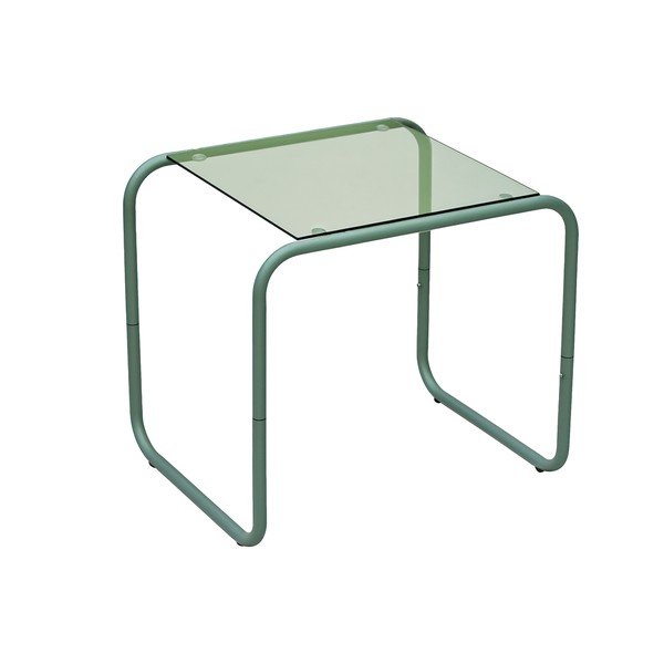 Măsuță auxiliară cu blat din sticlă 40x50 cm Ventana – Leitmotiv