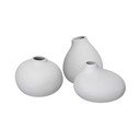 Vaze gri-deschis 3 buc. din porțelan (înălțime 9 cm) Nona – Blomus