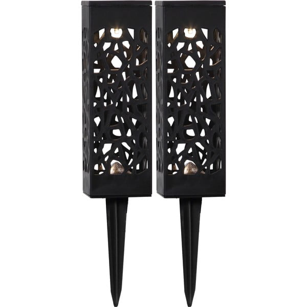 Set de 2 lumini solare cu LED-uri pentru exterior Star Trading Izola, înălțime 18 cm