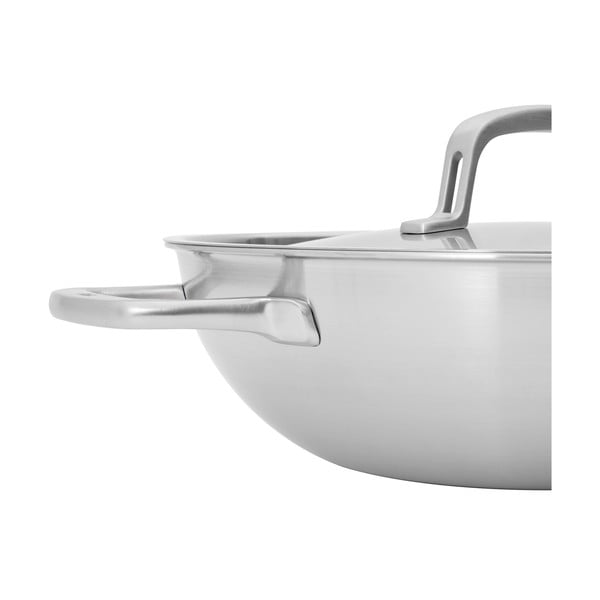 Tigaie tip wok cu capac din oțel inoxidabil ø 30 cm Lucca 3.0 – FABINI-image-3